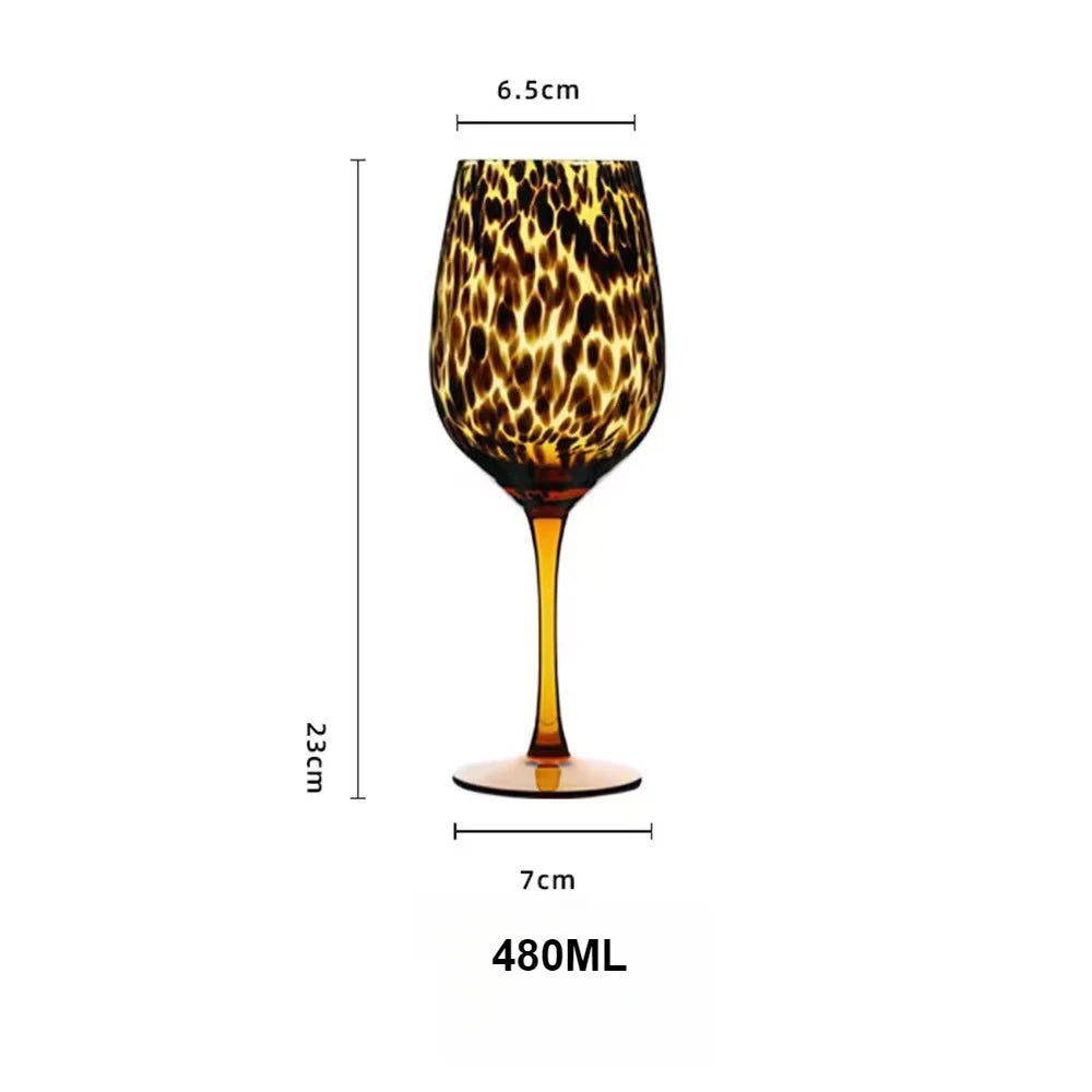 Luxe Leopard Wine Glass