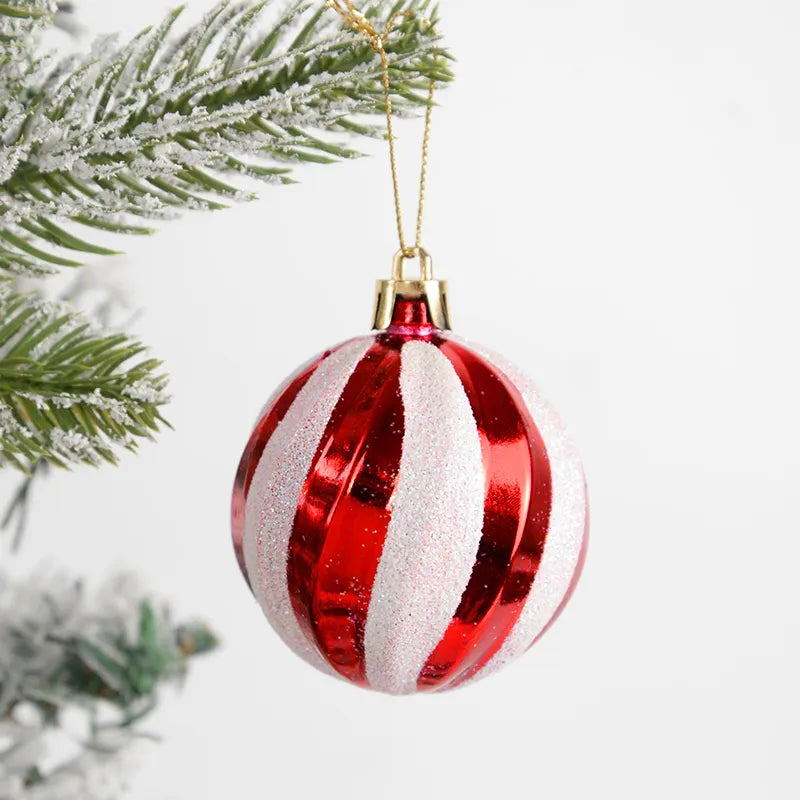 Red and White Striped Ornaments