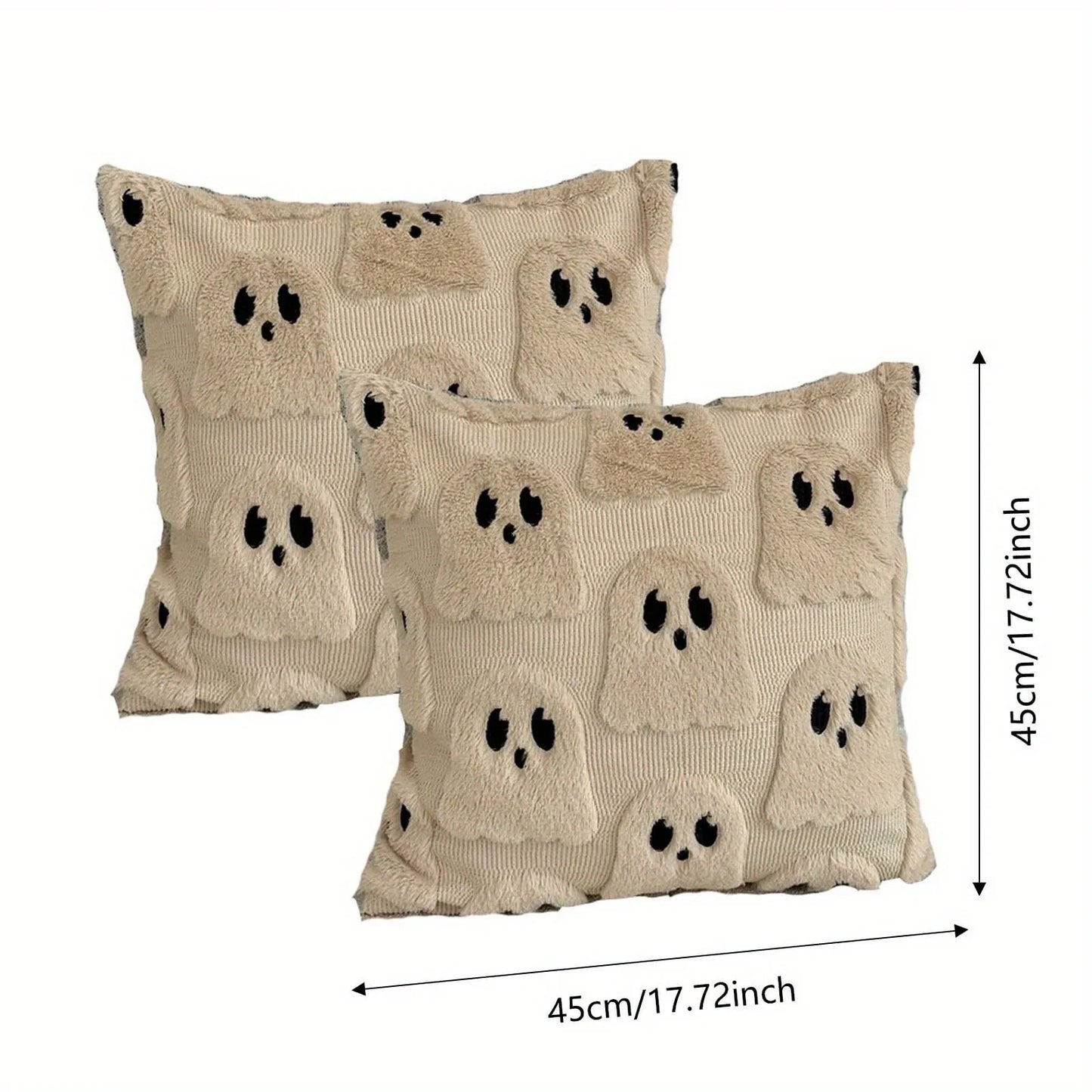 Beige Ghost Pillow Covers