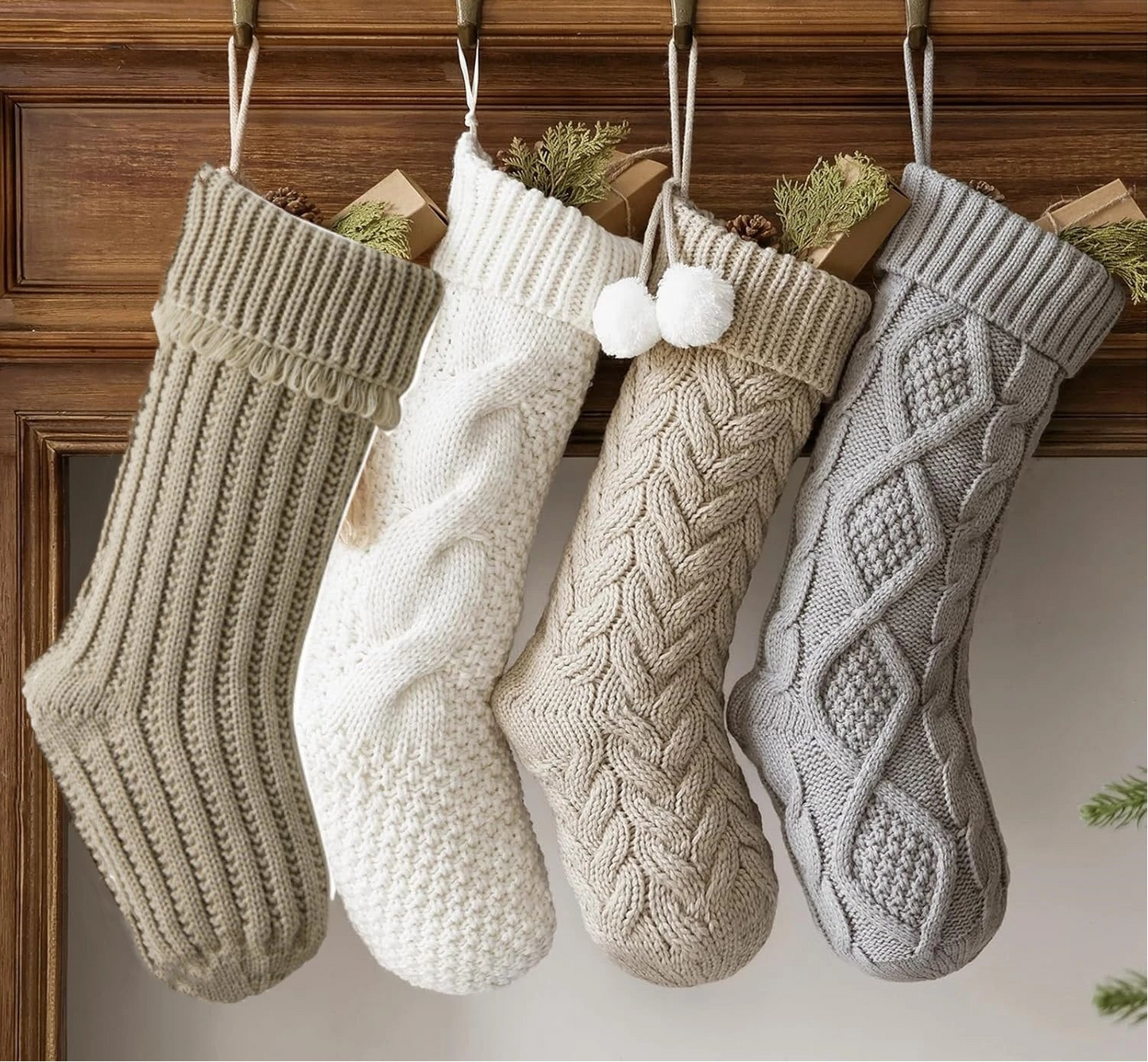 Cable Knit Christmas Stockings