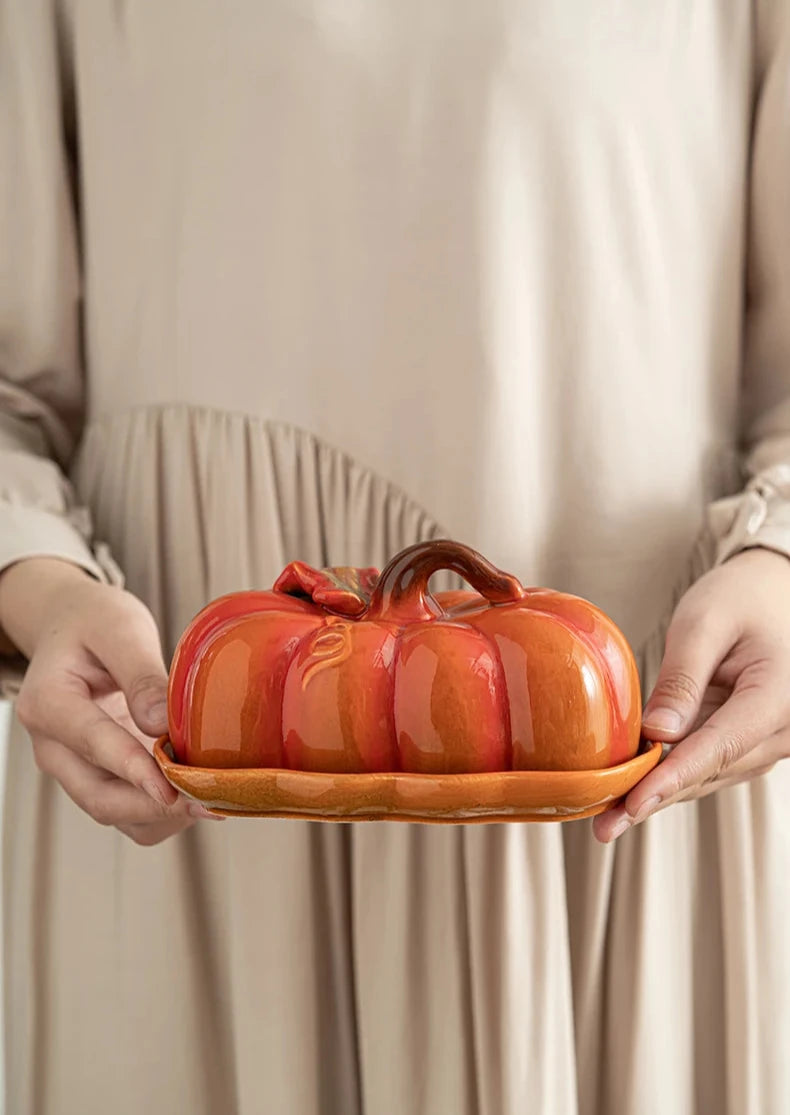Pumpkin Plate and Lid