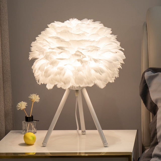 Plush Bedroom Table Lamp