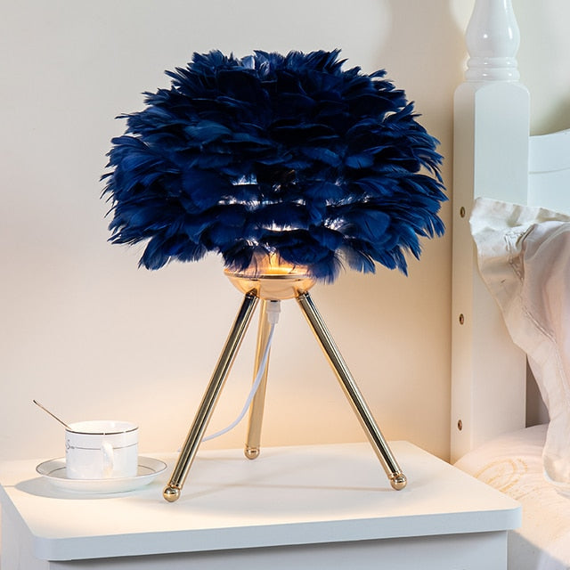 feather table lamp