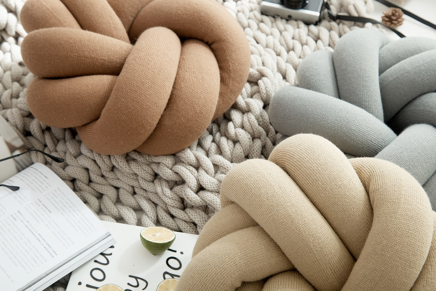 Soft Knot Cushions