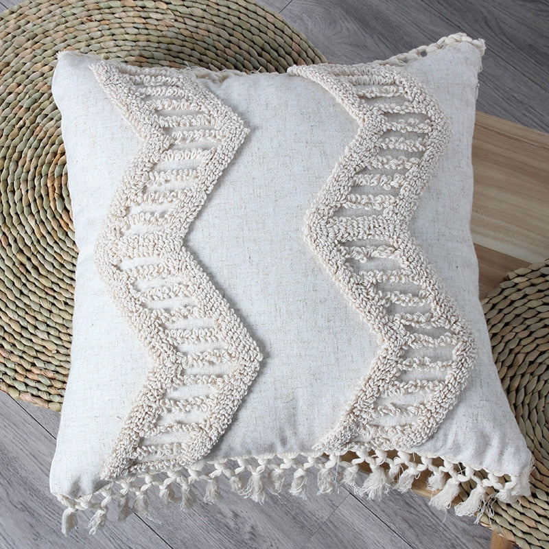 Tassel Cushion Cover (Cover Only,Filling Not Included)