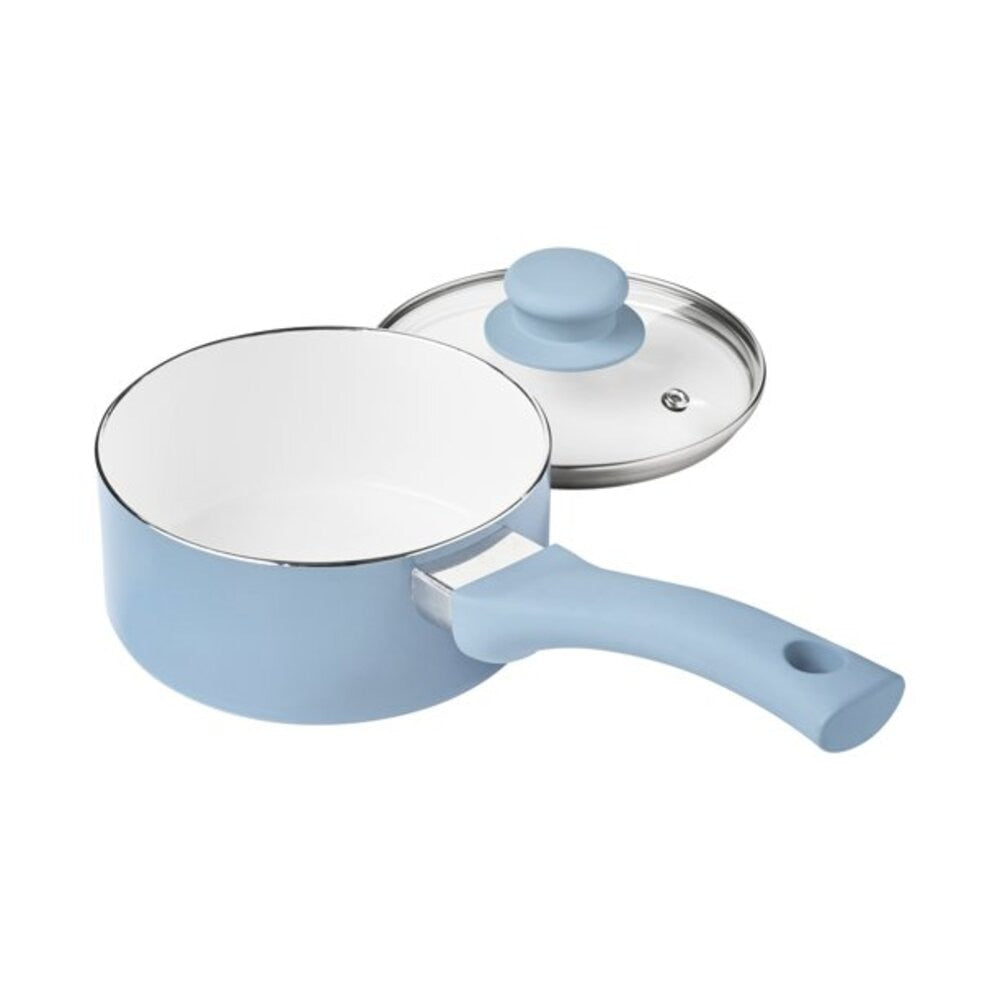 Blue Linen Ceramic Cookware Set (12pcs)