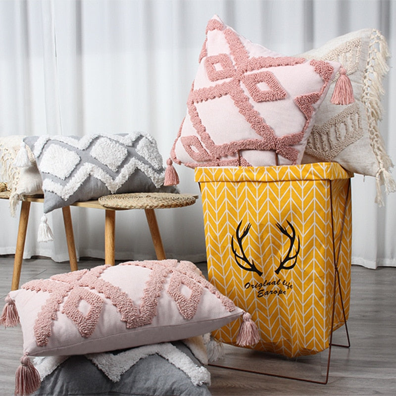 Tassel Cushion Cover (Cover Only,Filling Not Included)