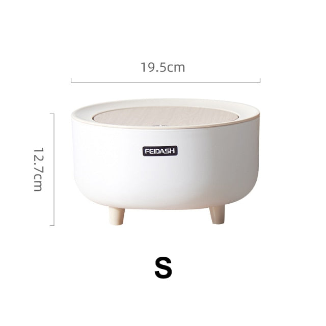 Wooden Accent Trash Bin