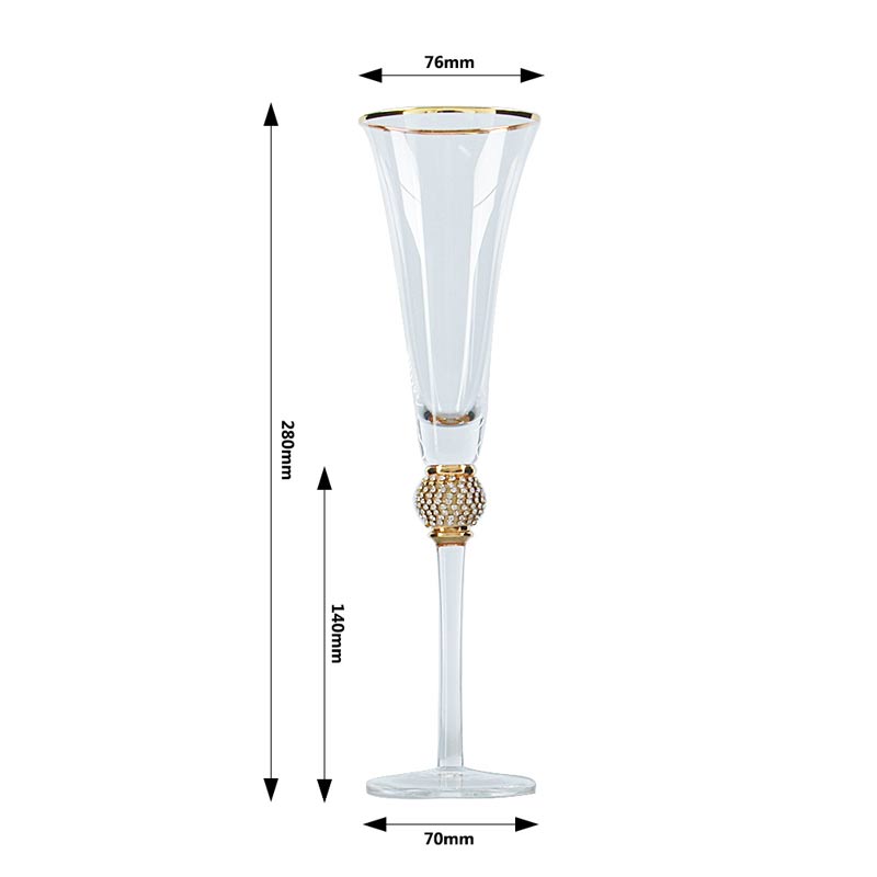 Inlaid Diamond Champagne Glass