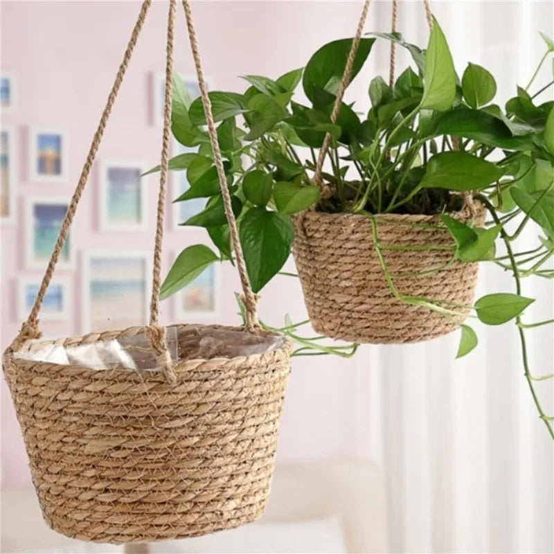 woven flower pot