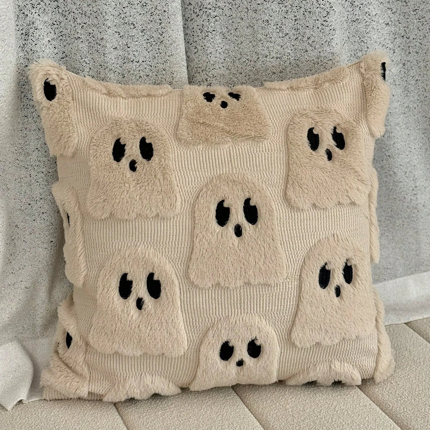 Beige Ghost Pillow Covers
