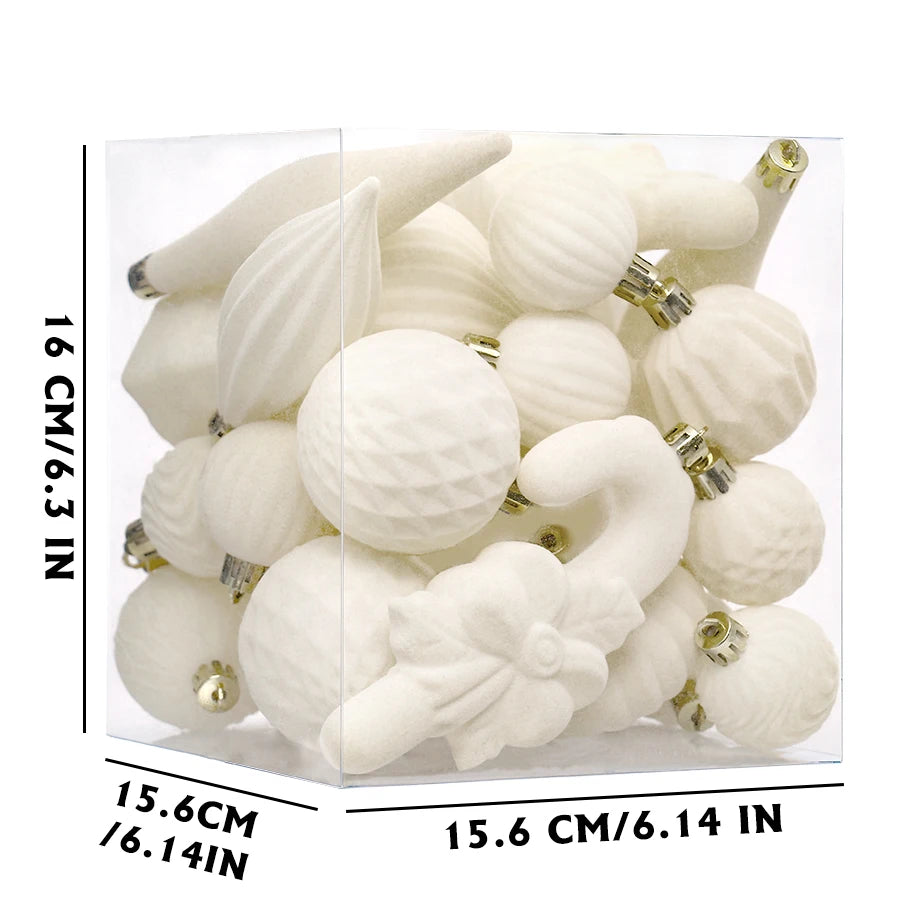 White ceramic ornaments