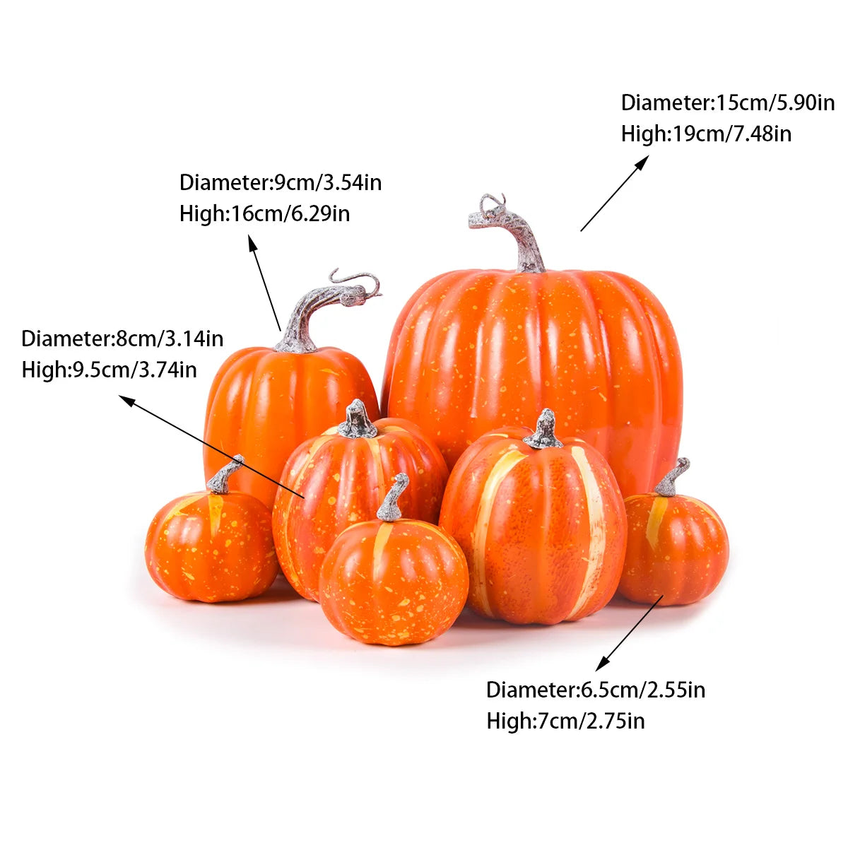 7 Piece Assorted Pumpkin Set