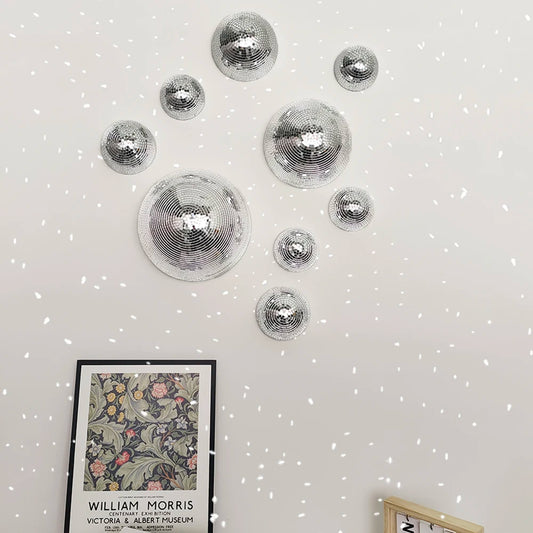 Mirrored Metallic Wall Disco Ball