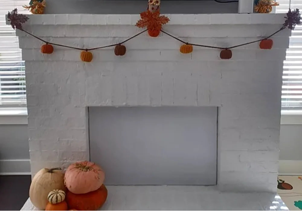Knit Pumpkin Garland