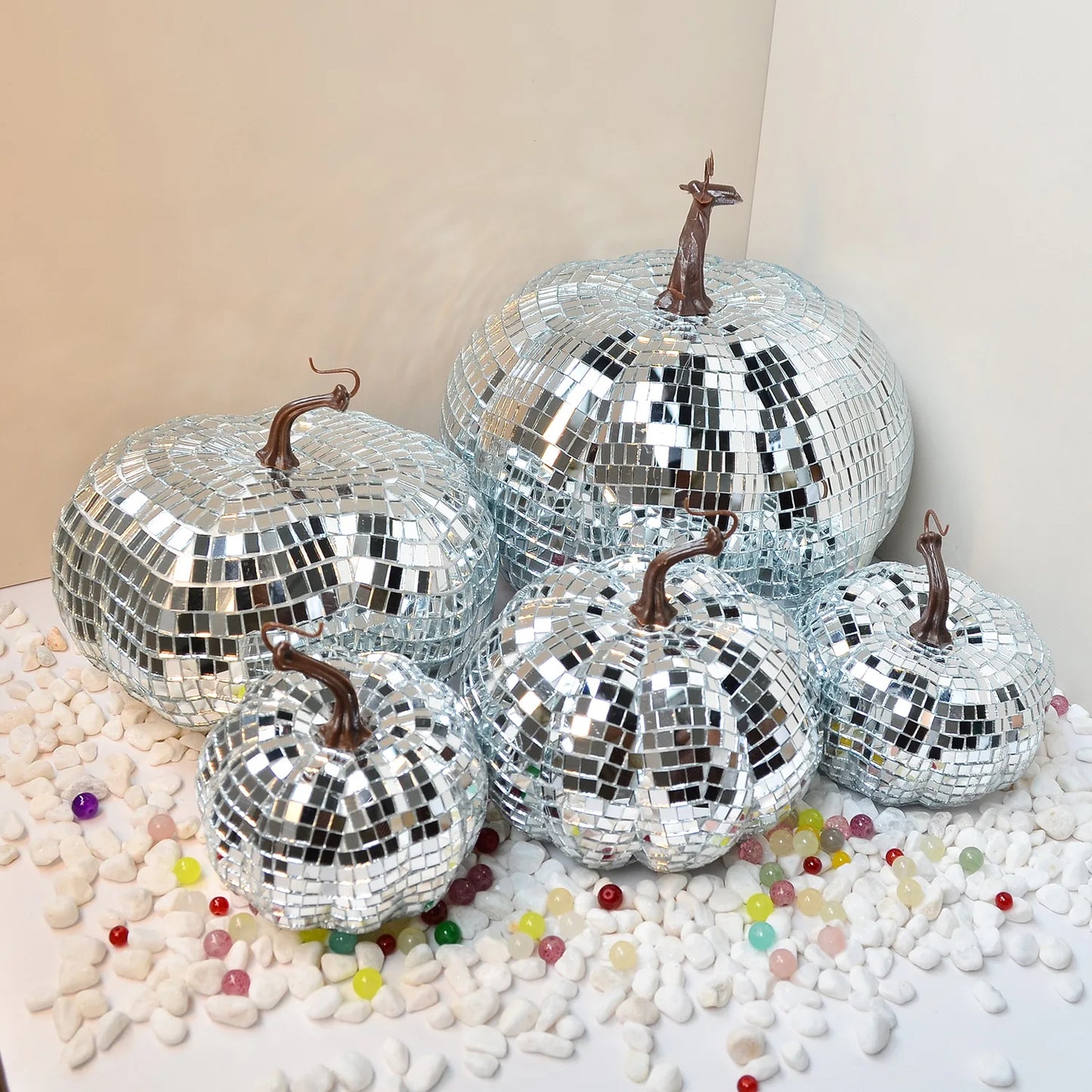 Decorative Mirrored Pumpkins