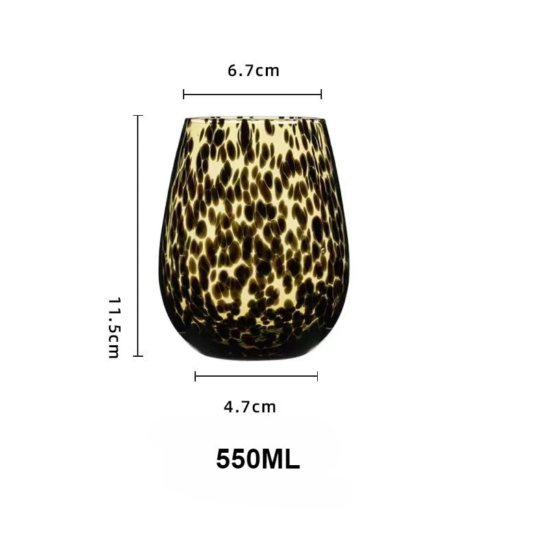 Luxe Leopard Wine Glass