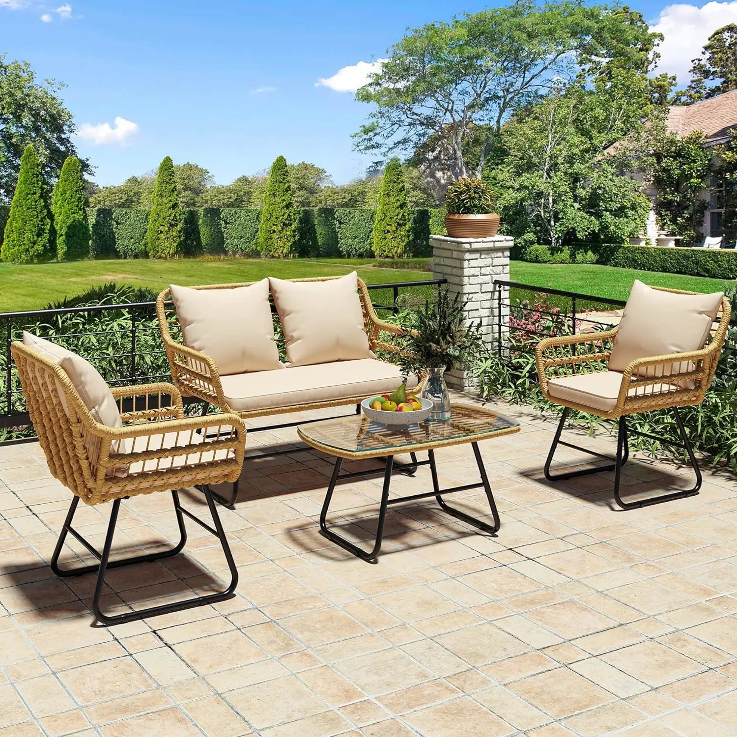 4 Piece Garden Furniture Set