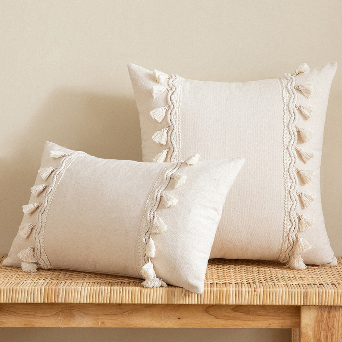 Tassel Cushion Cover (Cover Only,Filling Not Included)