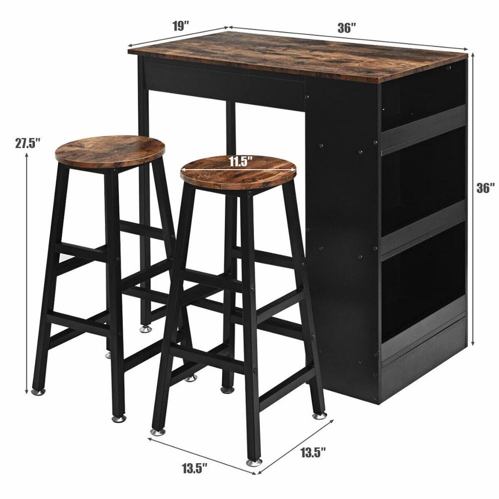 bar set with stools