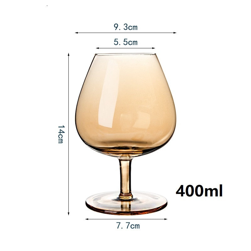 Crystal Amber Red Wine Glass Decanter Ultra-Thin Burgundy Bordeaux Goblet Big Belly Tasting Cup Bar Home Wedding Party Drinkware