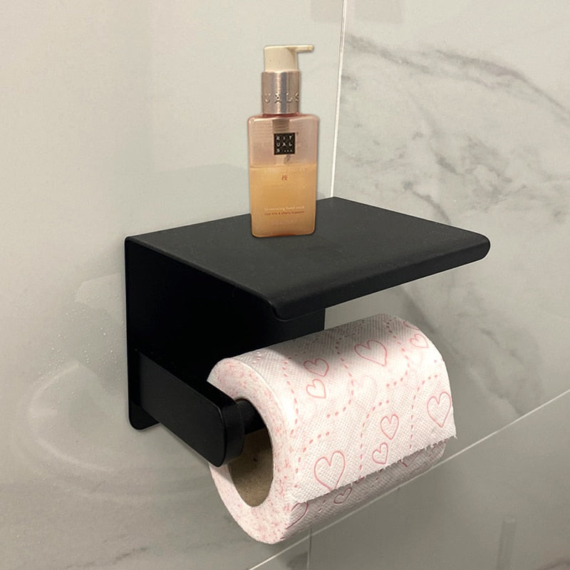 toilet paper with shelf for wipes