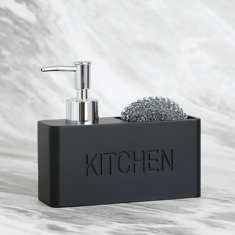 modern kitchen soap dispenser with sponge holder