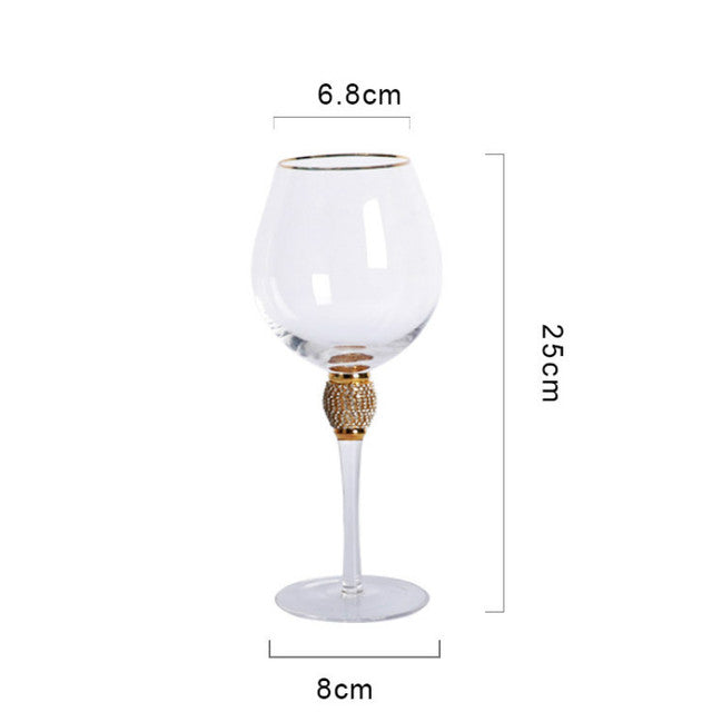 luxury crystal wine glass